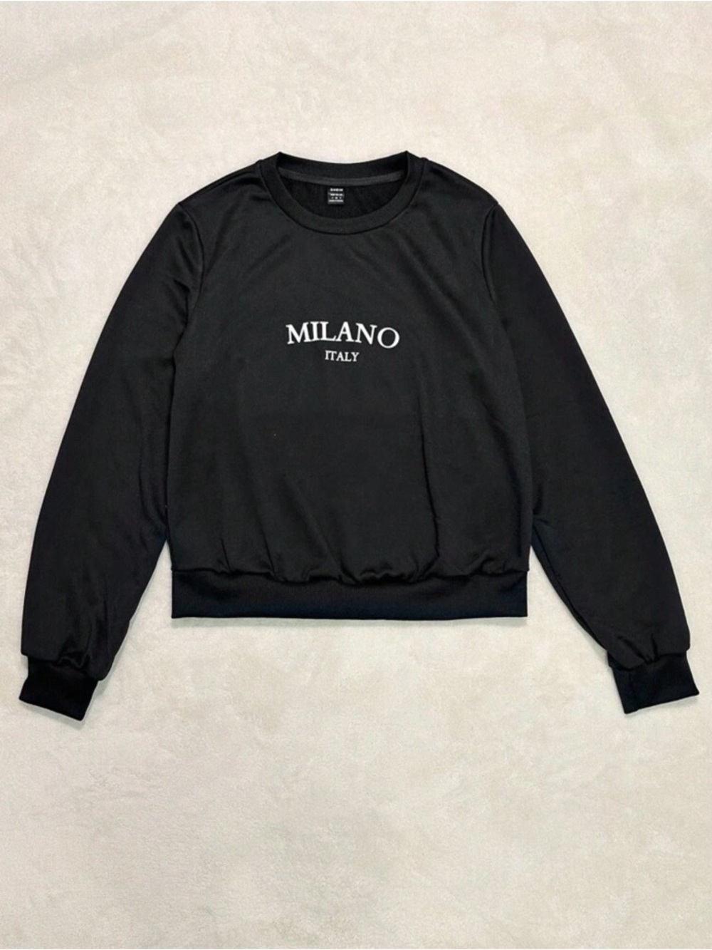SHEIN Black Milano Italy Graphic Sweater